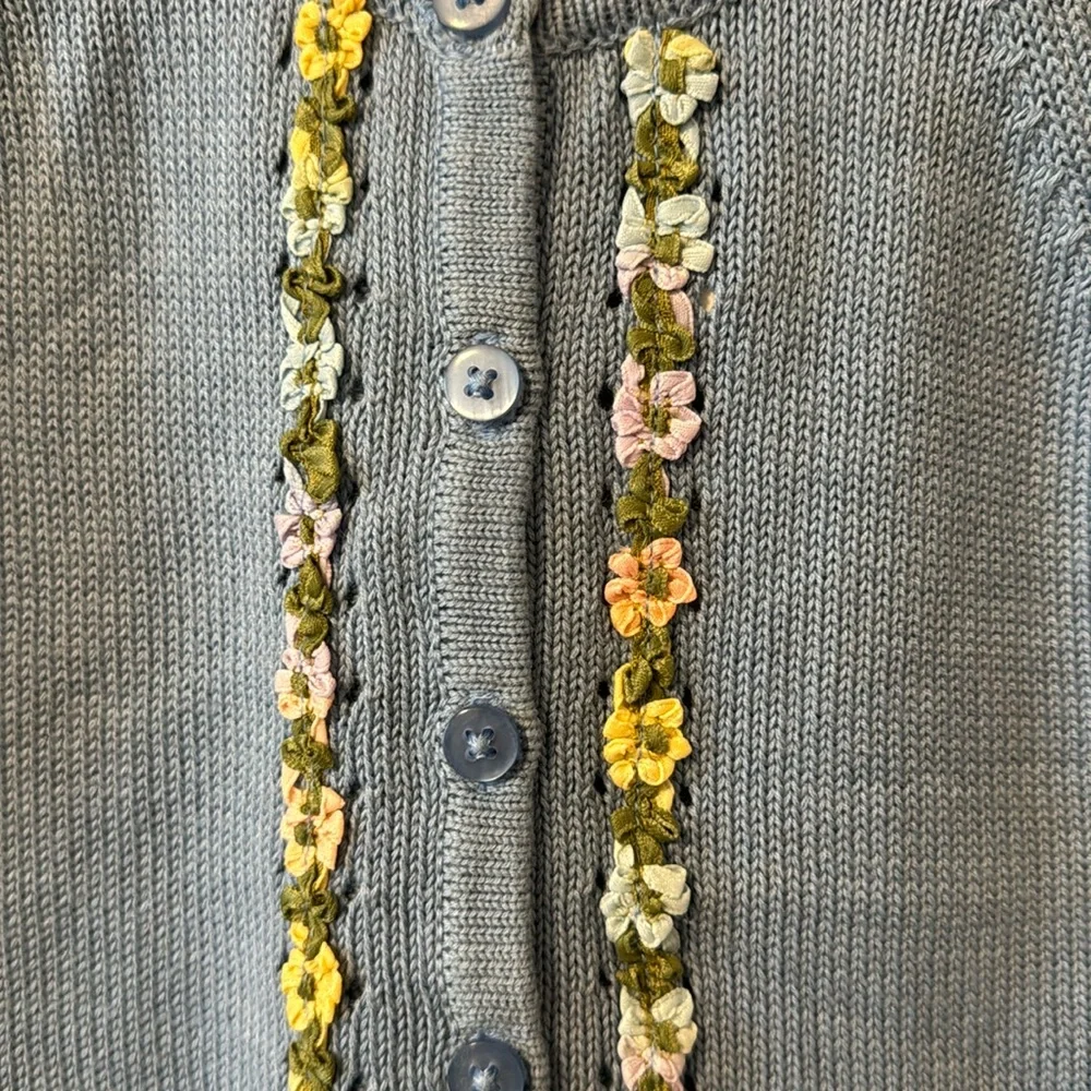 NWT Baby Gap Sweater w flowers 4xl